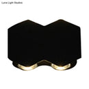 GobekUsa Nordic Metallic Mini Wall Light - Ellipse/Curve/Honeycomb Design - 4/6-Bulb LED Wall Washer Sconce in Black for Hallways