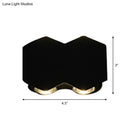 GobekUsa Nordic Metallic Mini Wall Light - Ellipse/Curve/Honeycomb Design - 4/6-Bulb LED Wall Washer Sconce in Black for Hallways