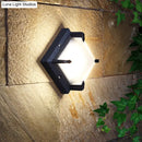 GobekUsa Contemporary LED Square Patio Wall Sconce Light in Black with Frosted Glass