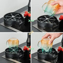 GobekUsa Glass Cup Washer: Automatic High Pressure Coffee Tea Cleaner Sink Tool