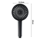Modern black high pressure shower head bathroom water saving rainfall by Decorbites