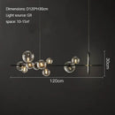 GobekUsa Industrial Glass Pendant Chandelier Kitchen Dining Living Room Lighting