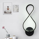 GobekUsa 8-Shaped LED Sconce Light Fixture - Black, Stylish Acrylic Wall Lighting with Neutral/Warm/White Light