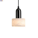 GobekUsa Iron Marble LED Pendant Light Fixture Modern Hanging Lamp Interior Decor