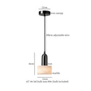 GobekUsa Iron Marble LED Pendant Light Fixture Modern Hanging Lamp Interior Decor