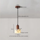 GobekUsa Iron Marble LED Pendant Light Fixture Modern Hanging Lamp Interior Decor