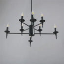 GobekUsa Iron Art LED Pendant Chandelier Modern Living Room Kitchen Hanging Light
