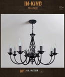 GobekUsa Modern Black Iron Chandelier for Living Room