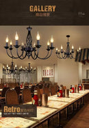 GobekUsa Modern Black Iron Chandelier for Living Room
