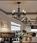 GobekUsa Modern Black Iron Chandelier for Living Room