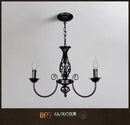 GobekUsa Modern Black Iron Chandelier for Living Room