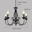 GobekUsa Modern Black Iron Chandelier for Living Room