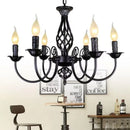 GobekUsa Modern Black Iron Chandelier for Living Room
