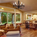 GobekUsa Modern Black Iron Chandelier for Living Room