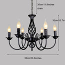 GobekUsa Modern Black Iron Chandelier for Living Room