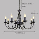 GobekUsa Modern Black Iron Chandelier for Living Room