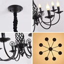 GobekUsa Modern Black Iron Chandelier for Living Room