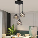 Modern black iron crystal triple pendant lamp for dining room by Decorbites