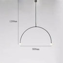 GobekUsa Iron Line Chandelier: Post-modern Hanging Lamp for Living Room & Bedroom