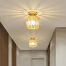 GobekUsa Iron Round Crystal Ceiling Chandelier for Modern Indoor Lighting