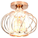 GobekUsa Iron Round Crystal Ceiling Chandelier for Modern Indoor Lighting