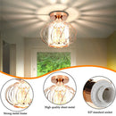 GobekUsa Iron Round Crystal Ceiling Chandelier for Modern Indoor Lighting