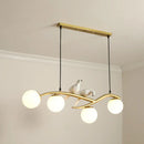 GobekUsa Modern Island Pendant Light with Frosted Glass Lampshade for Dining Room