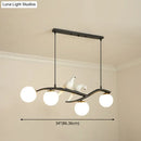 GobekUsa Modern Island Pendant Light with Frosted Glass Lampshade for Dining Room
