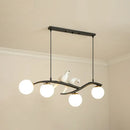 GobekUsa Modern Island Pendant Light with Frosted Glass Lampshade for Dining Room
