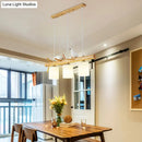 GobekUsa Modern Island Pendant Light with Frosted Glass Lampshade for Dining Room