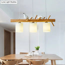 GobekUsa Modern Island Pendant Light with Frosted Glass Lampshade for Dining Room