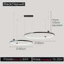 GobekUsa Italian Style Annular Pendant Lamp for Living Room, Dining Room, Bedroom