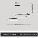 GobekUsa Circular All-Copper Italian Style LED Pendant Lamp for Living Room and Bedroom
