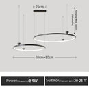 GobekUsa Circular All-Copper Italian Style LED Pendant Lamp for Living Room and Bedroom