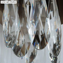 GobekUsa Modern Black K9 Crystal Teardrop Wall Lighting Fixture - 2 Lights - Bedroom Mount