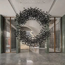 GobekUsa Crystal LED Chandelier: Modern Luxury Staircase Pendant Light for Hallway & Lobby