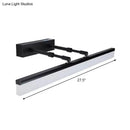 GobekUsa Modern Acrylic LED Bar Light in Warm/White - 23.5"/27.5" Straight Wall Mount