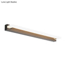 GobekUsa Modern Black LED Bathroom Vanity Light with Acrylic Shade - Warm/White Light