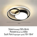 GobekUsa Black Modern LED Ceiling Lights, Dimmable Round Ring Light Fixtures for Living Room