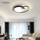 GobekUsa Black Modern LED Ceiling Lights, Dimmable Round Ring Light Fixtures for Living Room