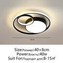 GobekUsa Black Modern LED Ceiling Lights, Dimmable Round Ring Light Fixtures for Living Room