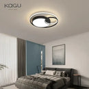 GobekUsa Black Modern LED Ceiling Lights, Dimmable Round Ring Light Fixtures for Living Room