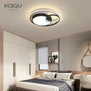 GobekUsa Black Modern LED Ceiling Lights, Dimmable Round Ring Light Fixtures for Living Room