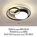 GobekUsa Black Modern LED Ceiling Lights, Dimmable Round Ring Light Fixtures for Living Room