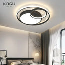 GobekUsa Black Modern LED Ceiling Lights, Dimmable Round Ring Light Fixtures for Living Room