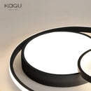GobekUsa Black Modern LED Ceiling Lights, Dimmable Round Ring Light Fixtures for Living Room