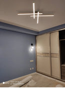 GobekUsa Modern Black LED Chandelier Lights for Bedroom and Living Room