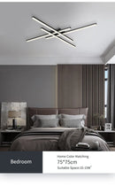 GobekUsa Modern Black LED Chandelier Lights for Bedroom and Living Room