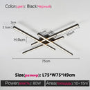 GobekUsa Modern Black LED Chandelier Lights for Bedroom and Living Room