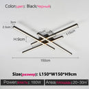 GobekUsa Modern Black LED Chandelier Lights for Bedroom and Living Room